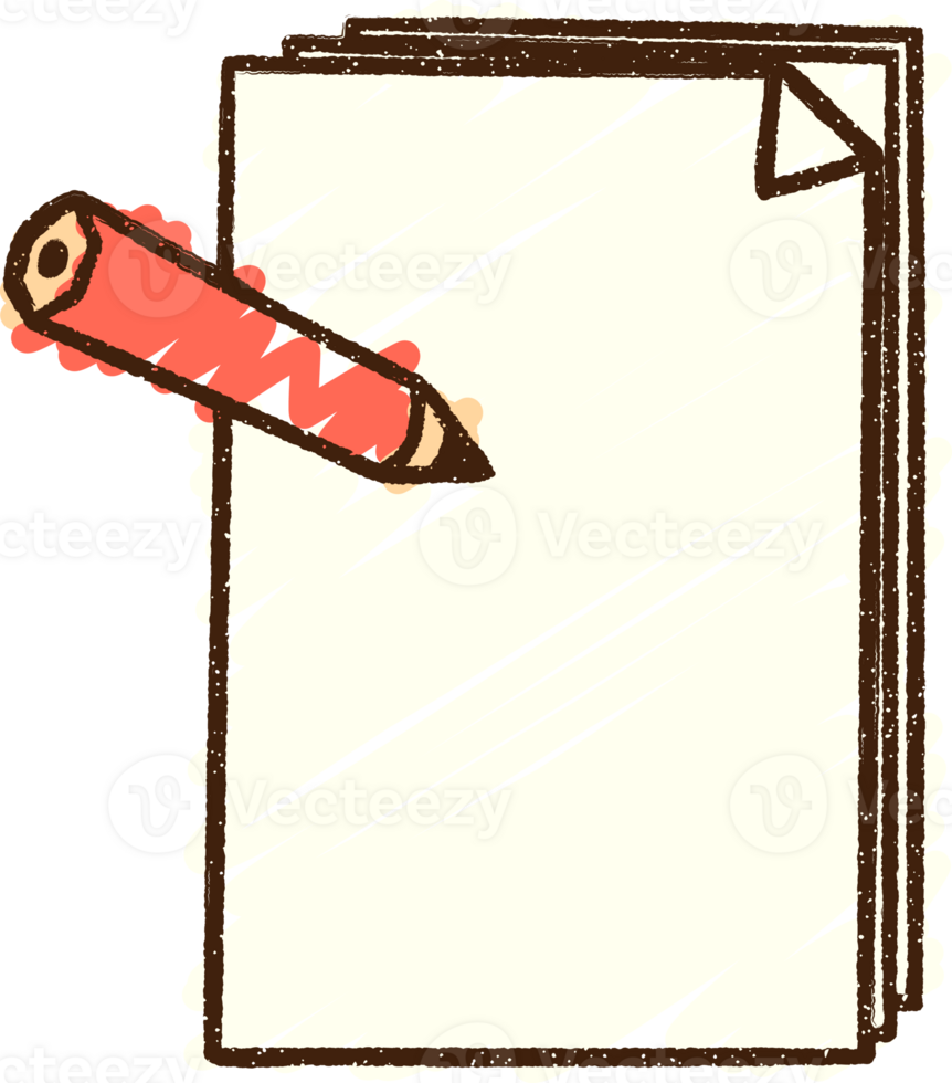 Notepaper Chalk Drawing png