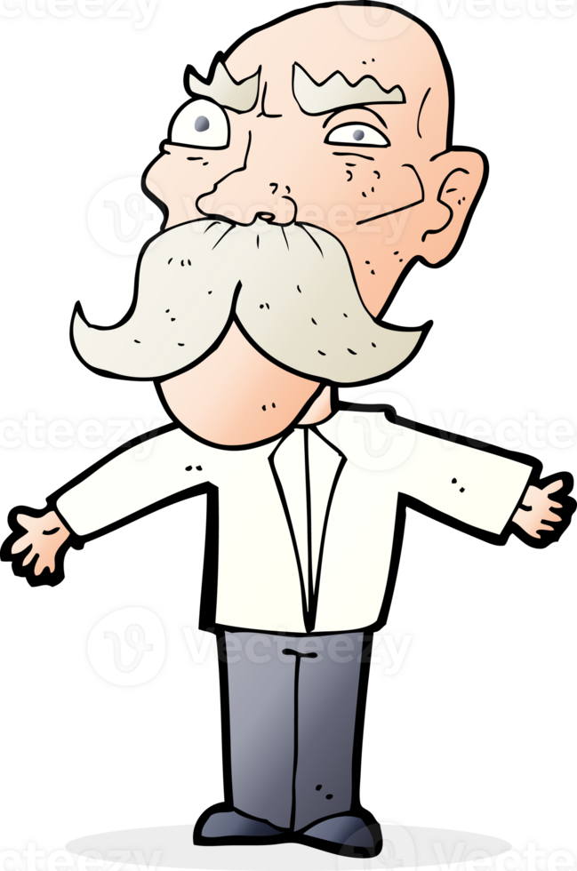 cartoon angry old man png