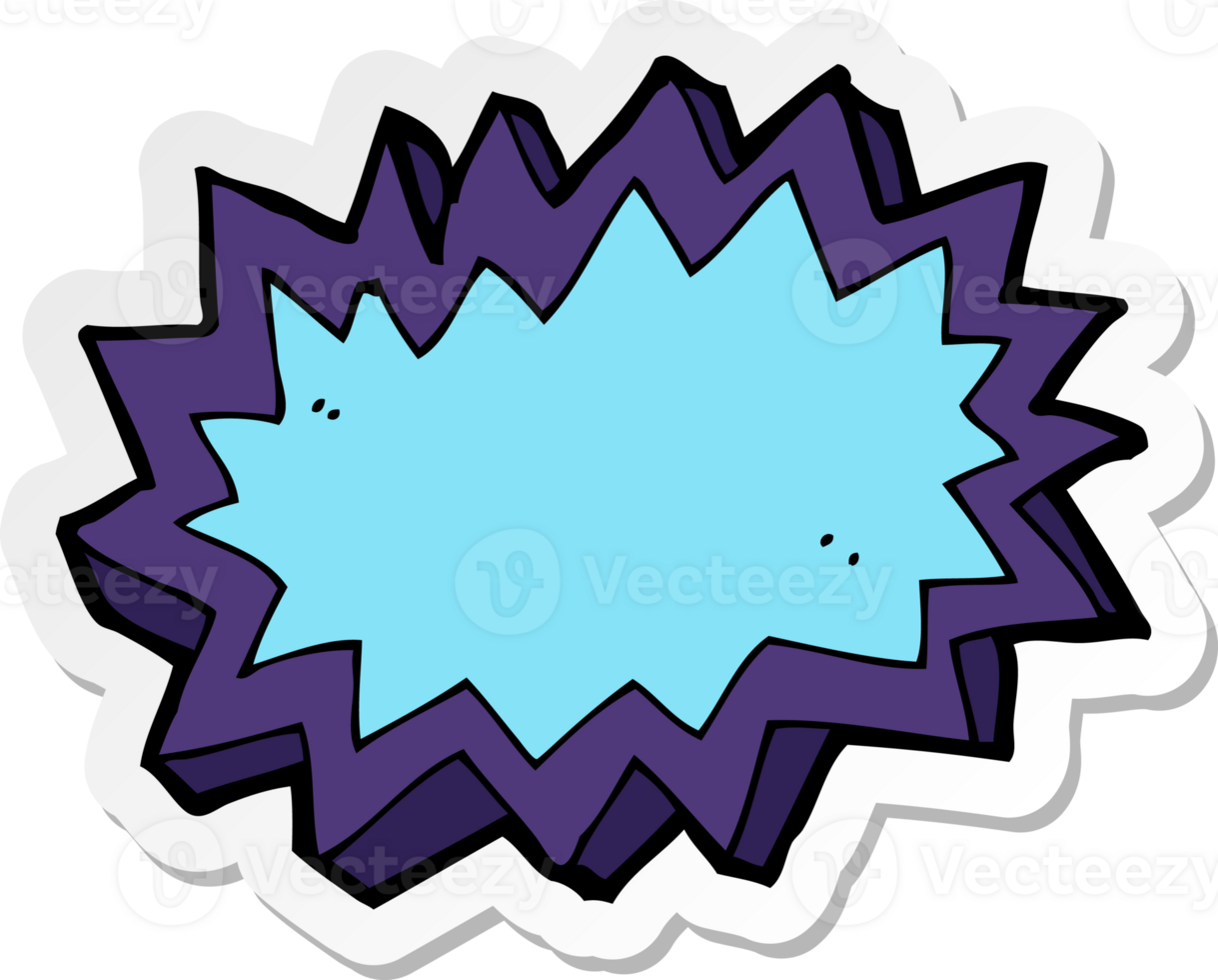 sticker of a cartoon explosion symbol png