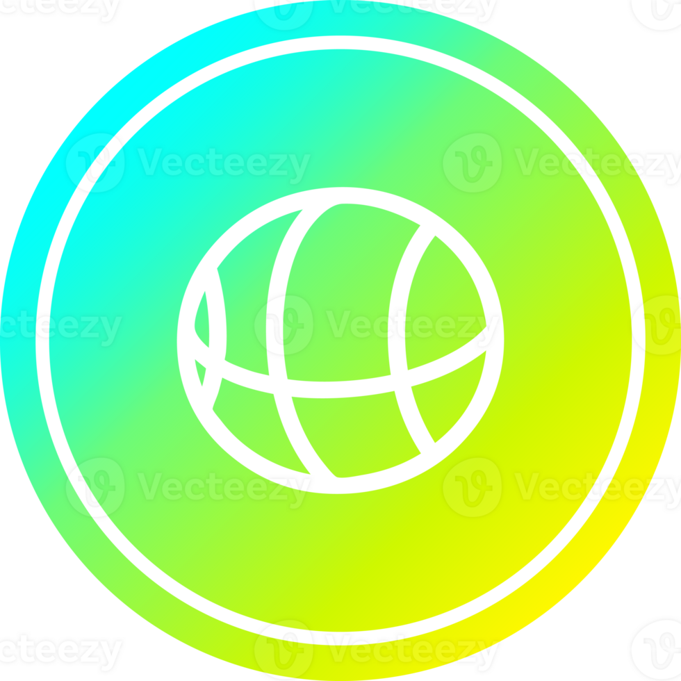 basketball sports circular icon with cool gradient finish png