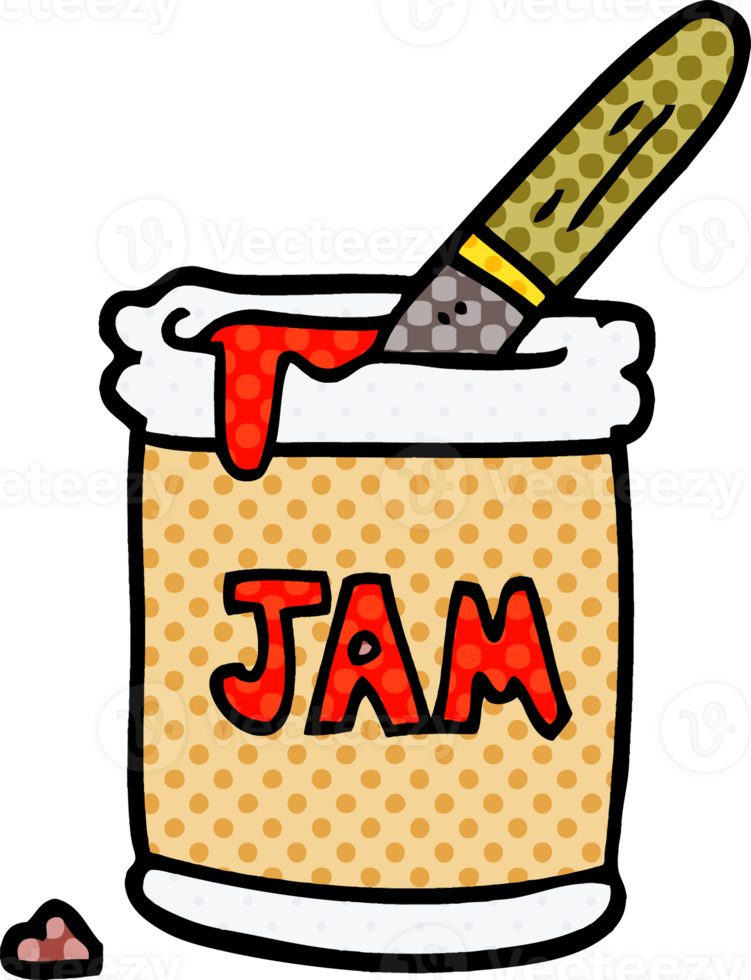cartoon doodle jam jar png