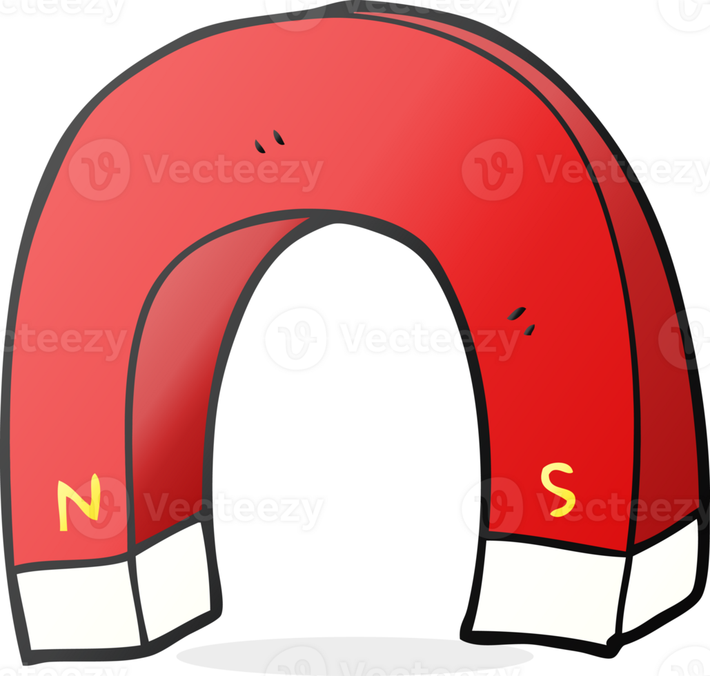 hand drawn cartoon magnet png