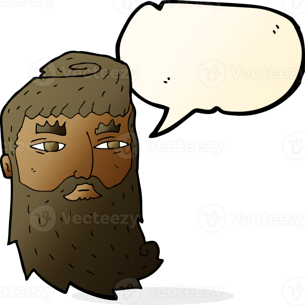 cartoon bearded man with speech bubble png