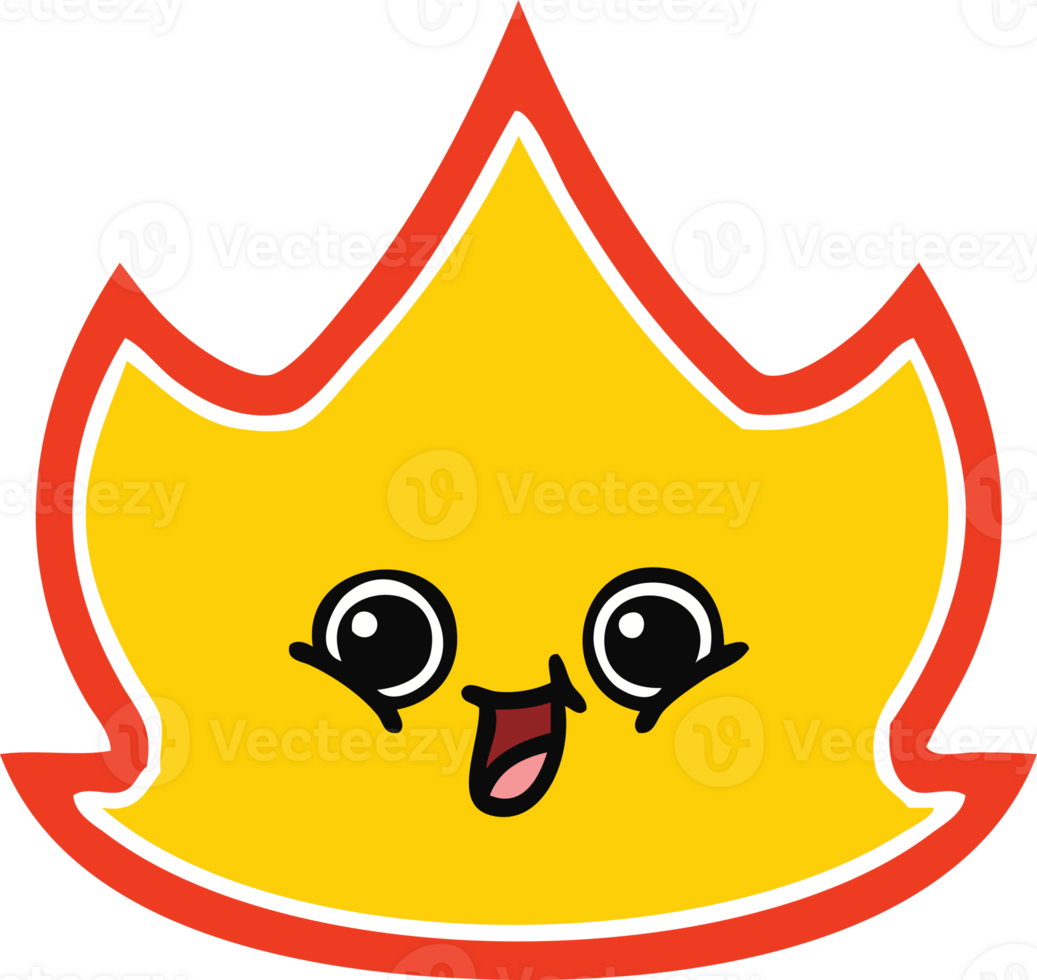 flat color retro cartoon of a fire png