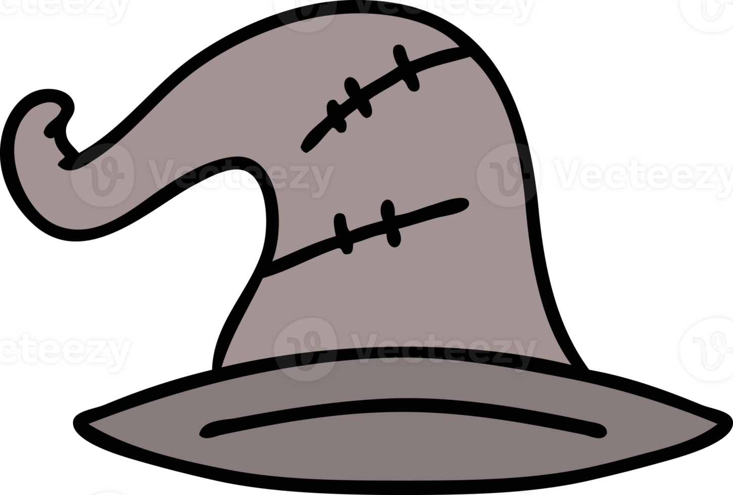 cartoon of an old wizard hat png