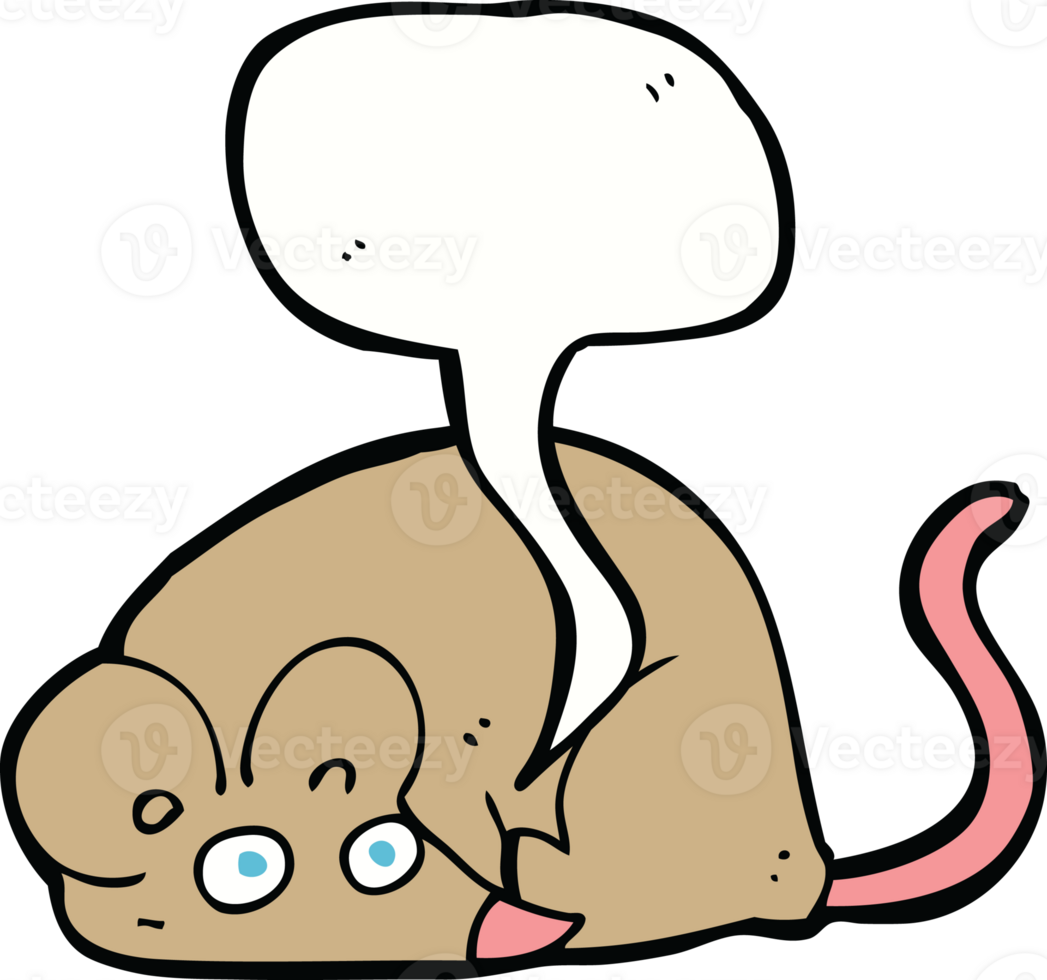 cartoon mouse with speech bubble png