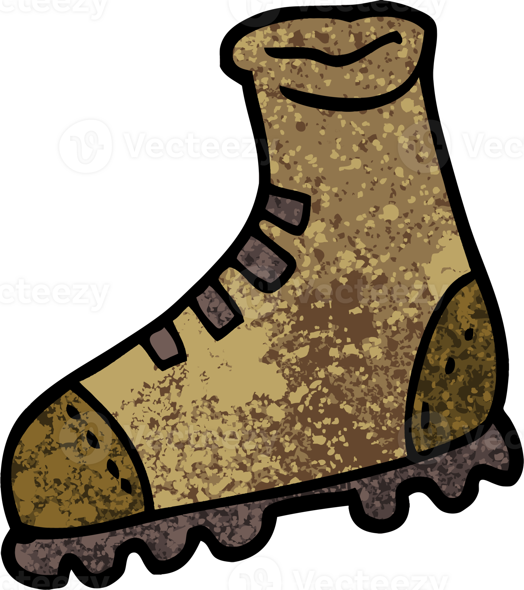grunge textured illustration cartoon walking boot 45027783 PNG