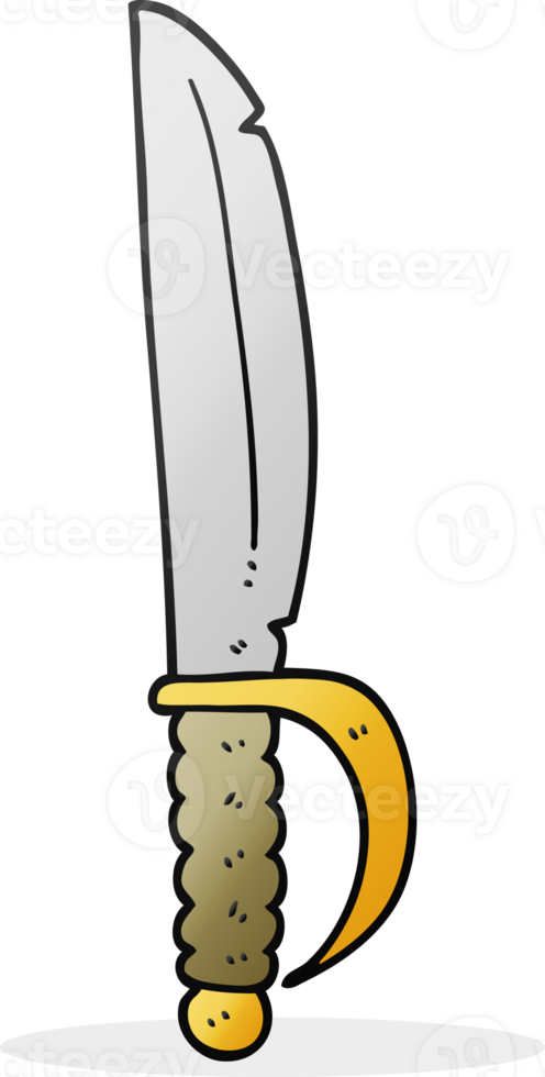 hand drawn cartoon knife png