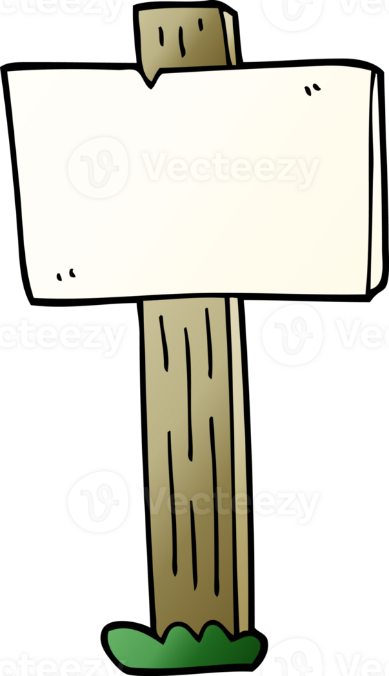 cartoon doodle sign post png