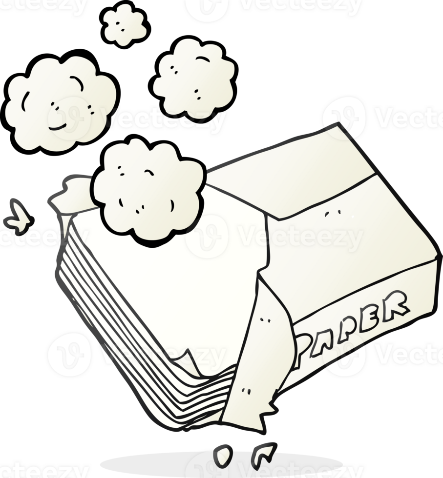 hand drawn cartoon office paper png