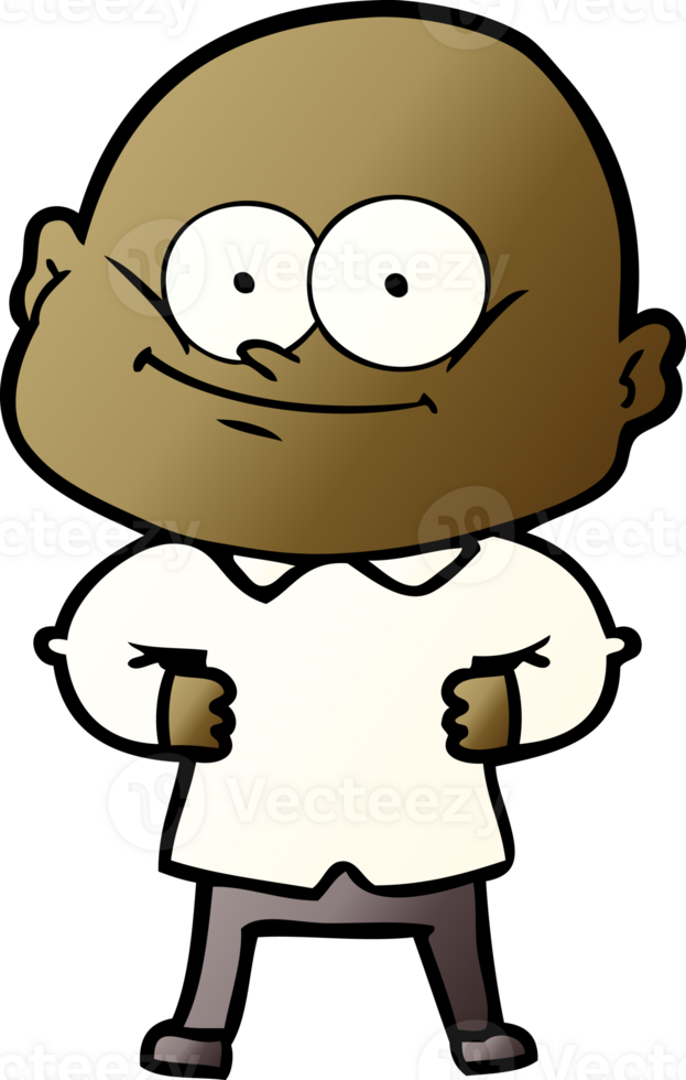 cartoon bald man staring png