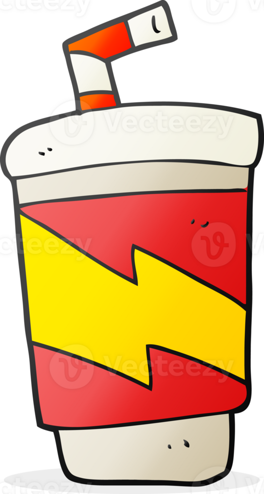 hand drawn cartoon soda drink png