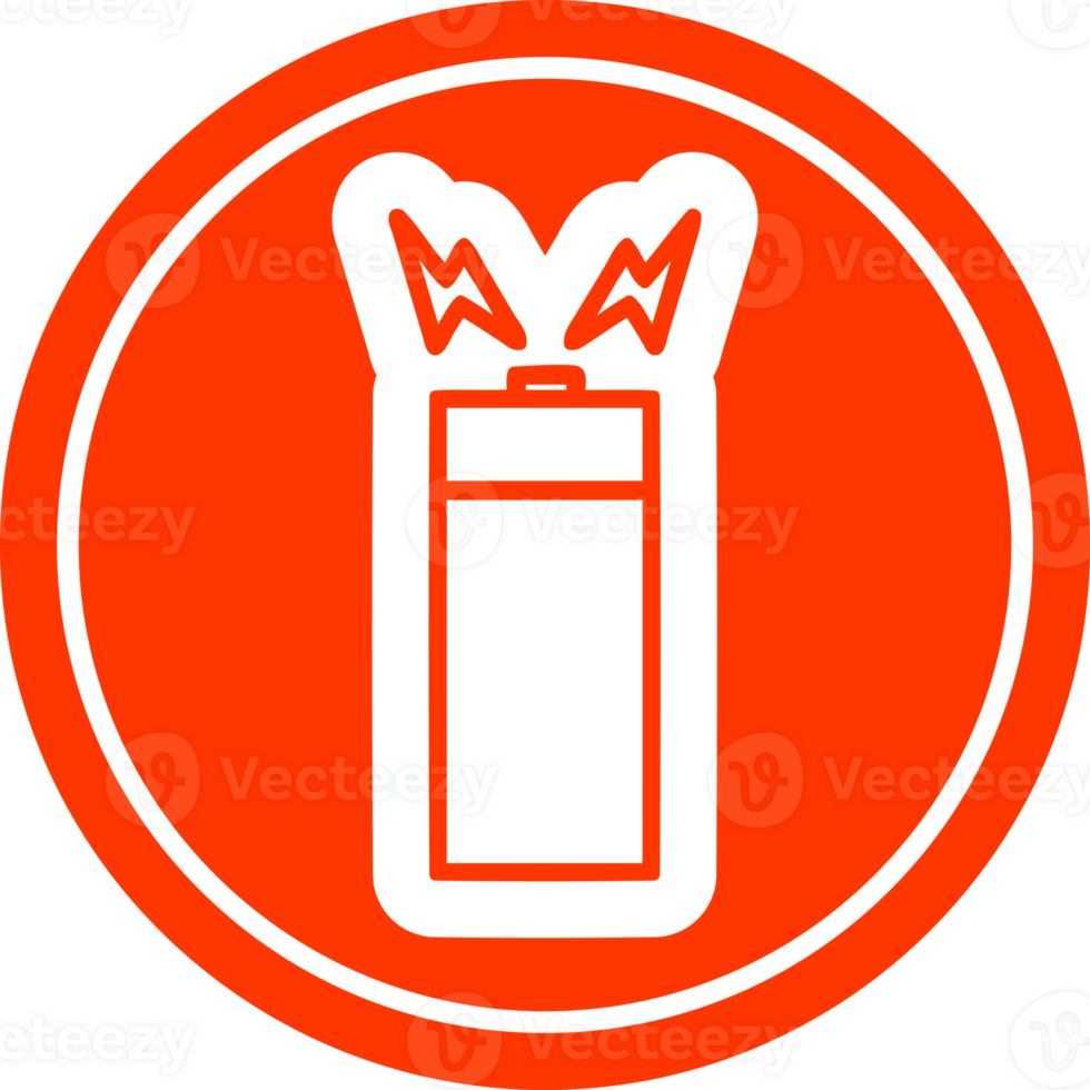 battery circular icon symbol png