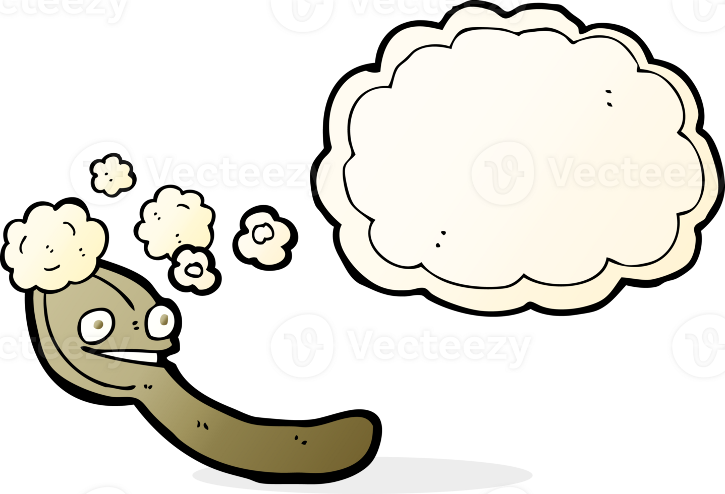 cartoon spoon with thought bubble png