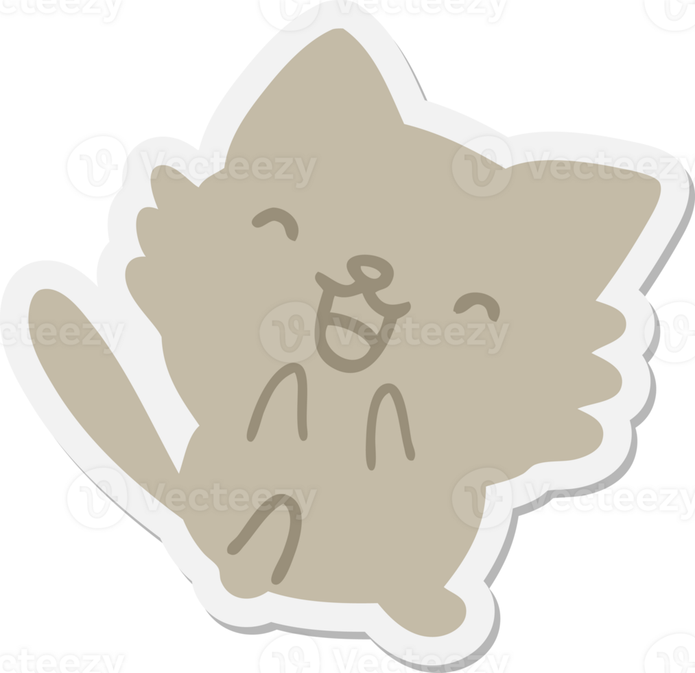 cute little cat sticker png