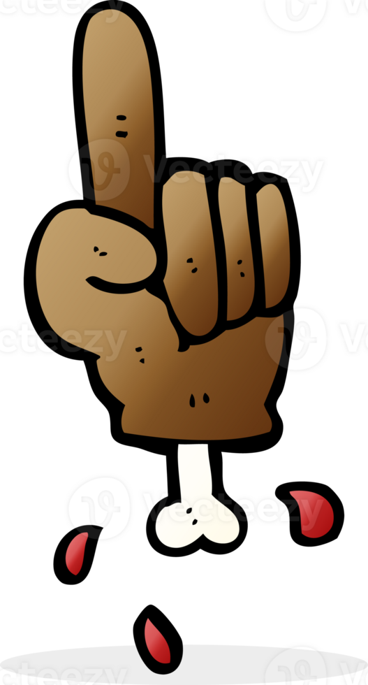 cartoon pointing severed hand png
