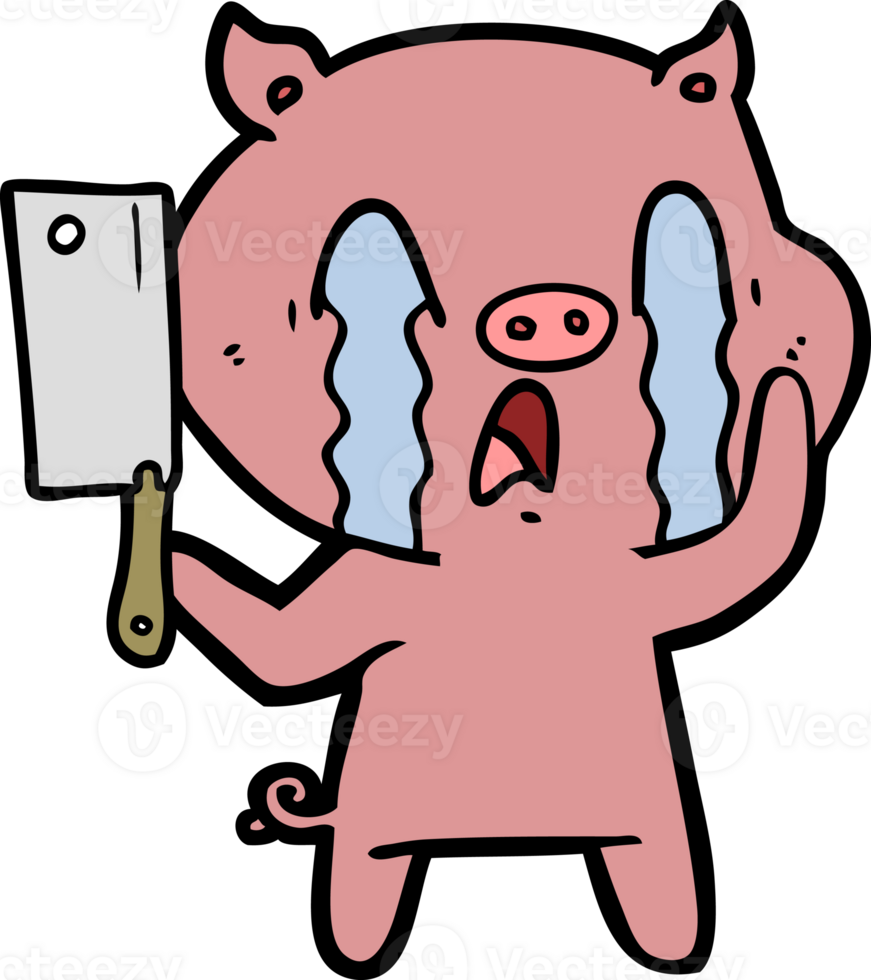 crying pig cartoon png