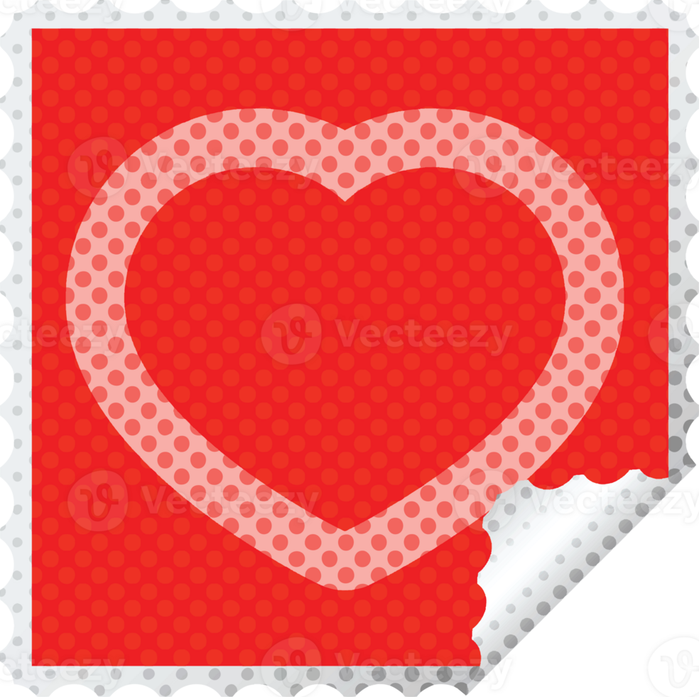 heart graphic   square peeling sticker png