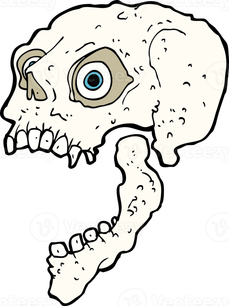cartoon scary skull png