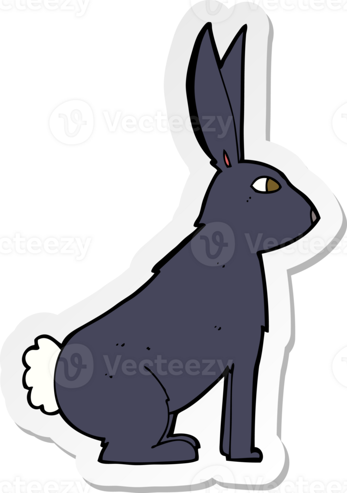 sticker of a cartoon rabbit png