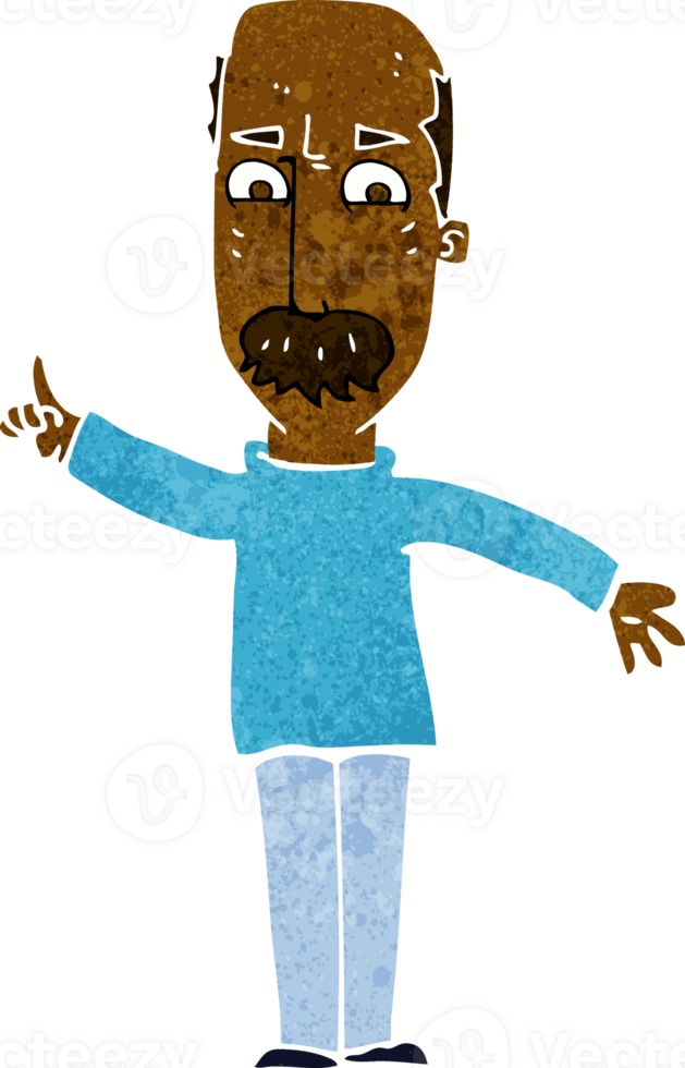 cartoon man issuing stern waring png