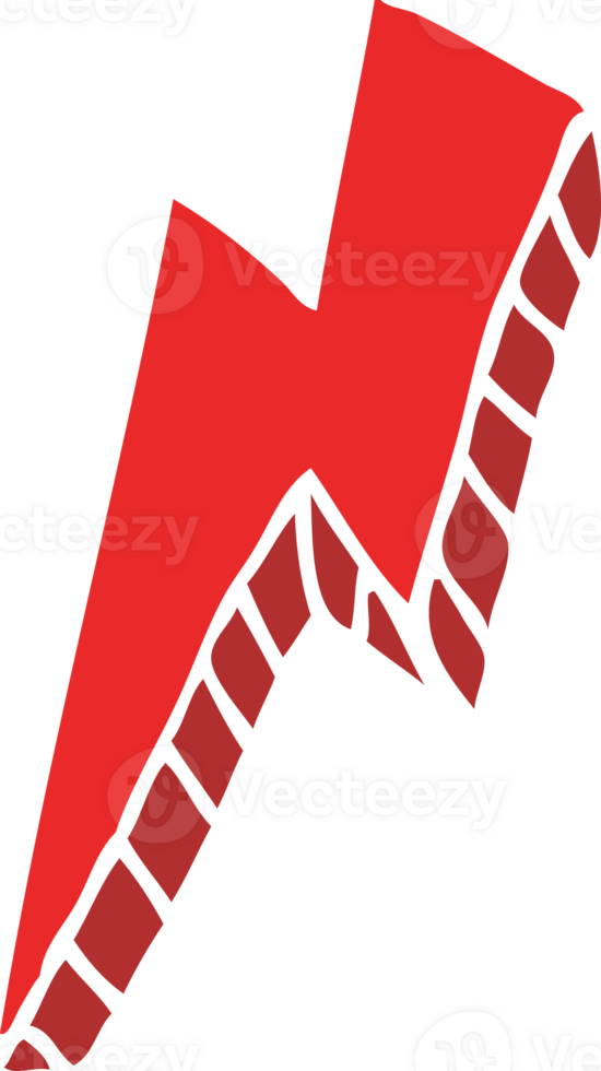 cartoon doodle thunder bolt png