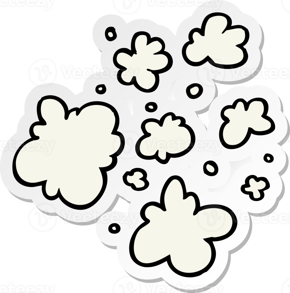 sticker of a cartoon decorative smoke puff elements png