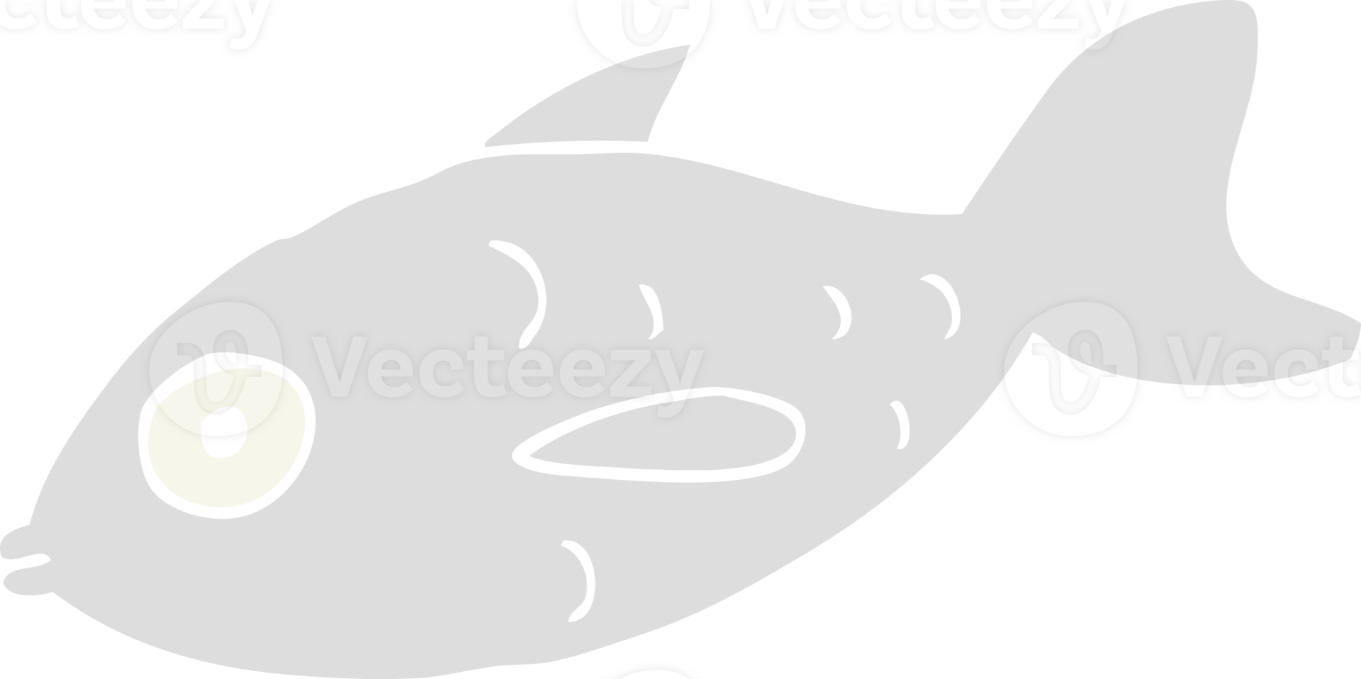 flat color style cartoon fish png