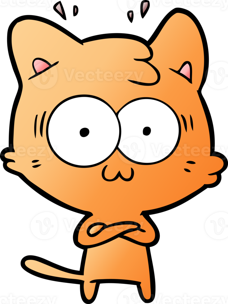 cartoon surprised cat png