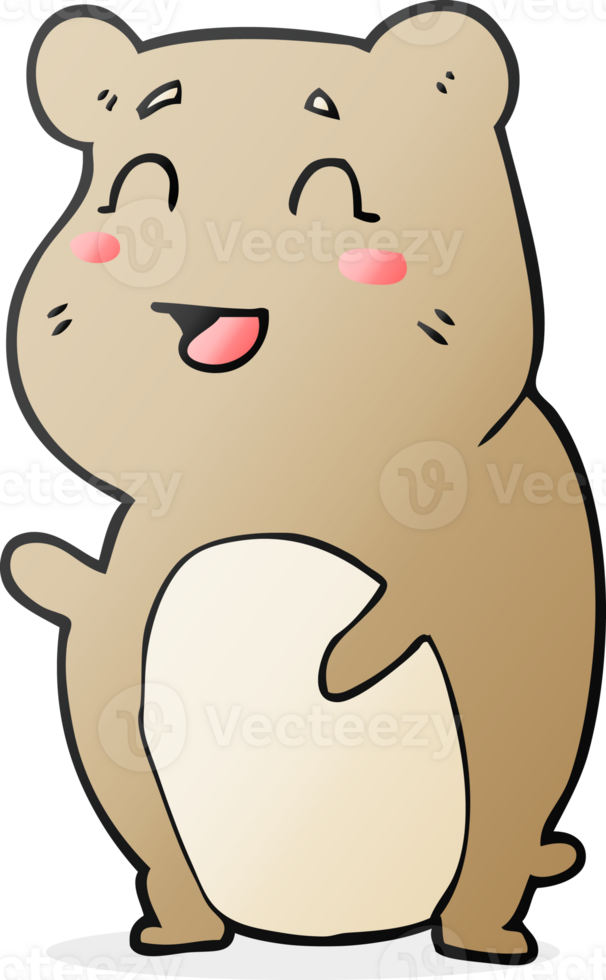 hand drawn cartoon cute hamster png