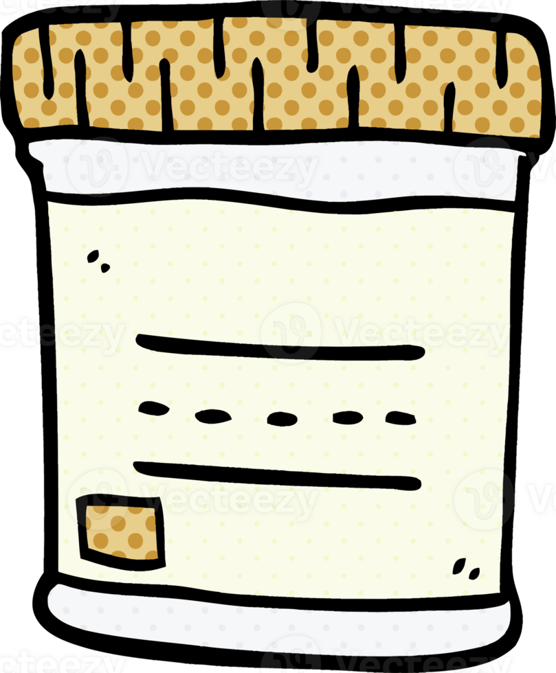 cartoon doodle medical sample jar png