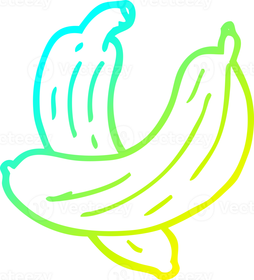 cold gradient line drawing of a cartoon cucumber plant png