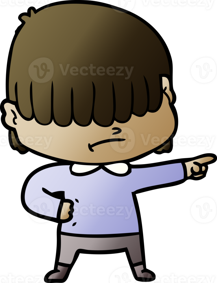 cartoon boy with untidy hair png