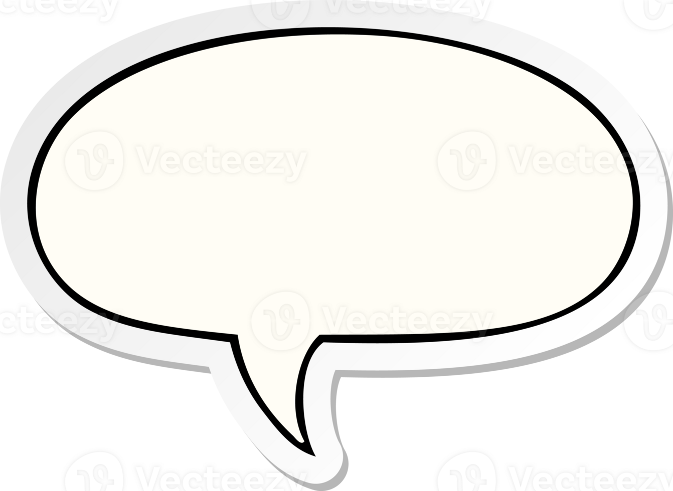 cartoon speech bubble sticker with speech bubble sticker png