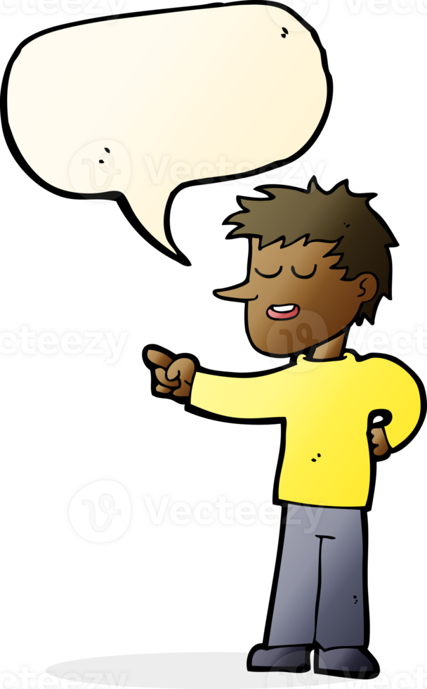 cartoon man pointing with speech bubble png