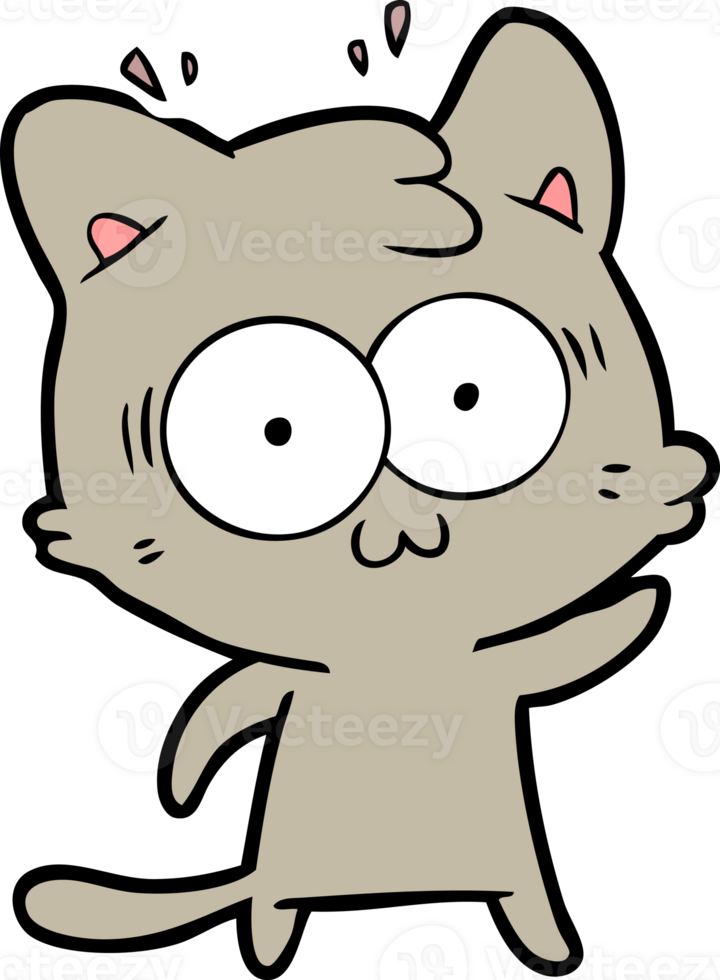 cartoon surprised cat png