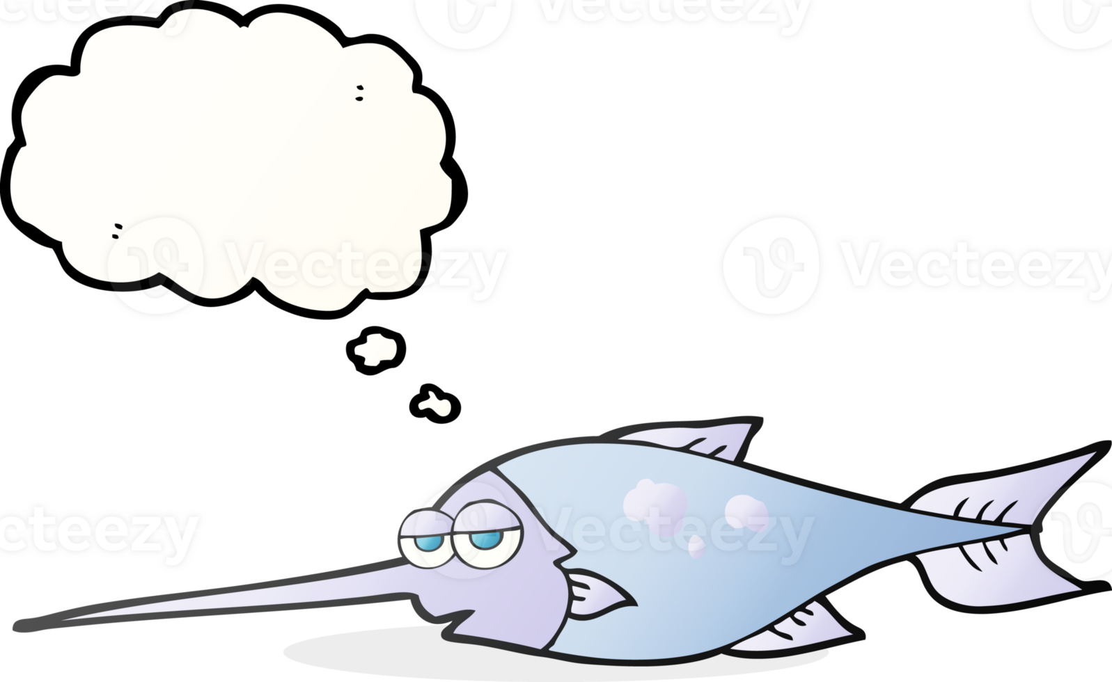 drawn thought bubble cartoon swordfish png