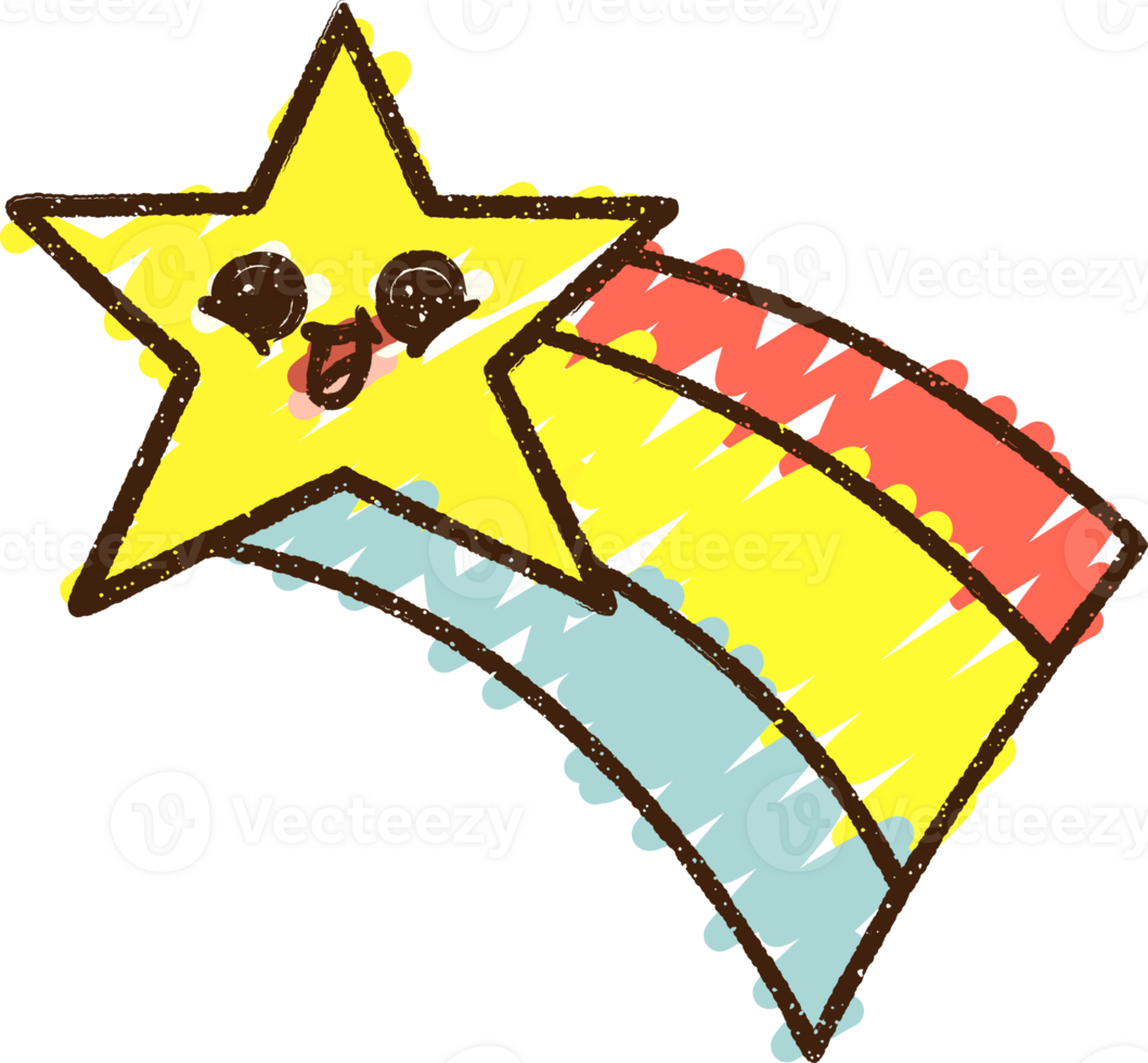 Shooting Star Chalk Drawing png