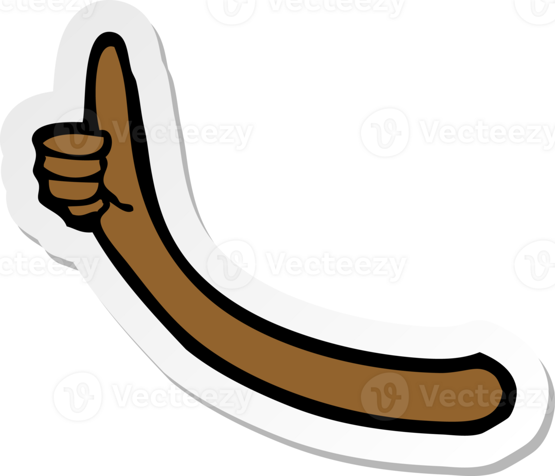 sticker of a cartoon arm png