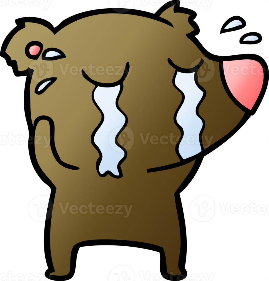 cartoon crying bear png