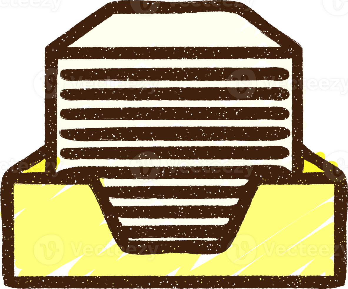 Office Tray Chalk Drawing png