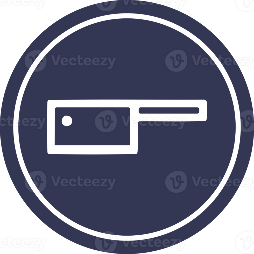 meat cleaver circular icon symbol png
