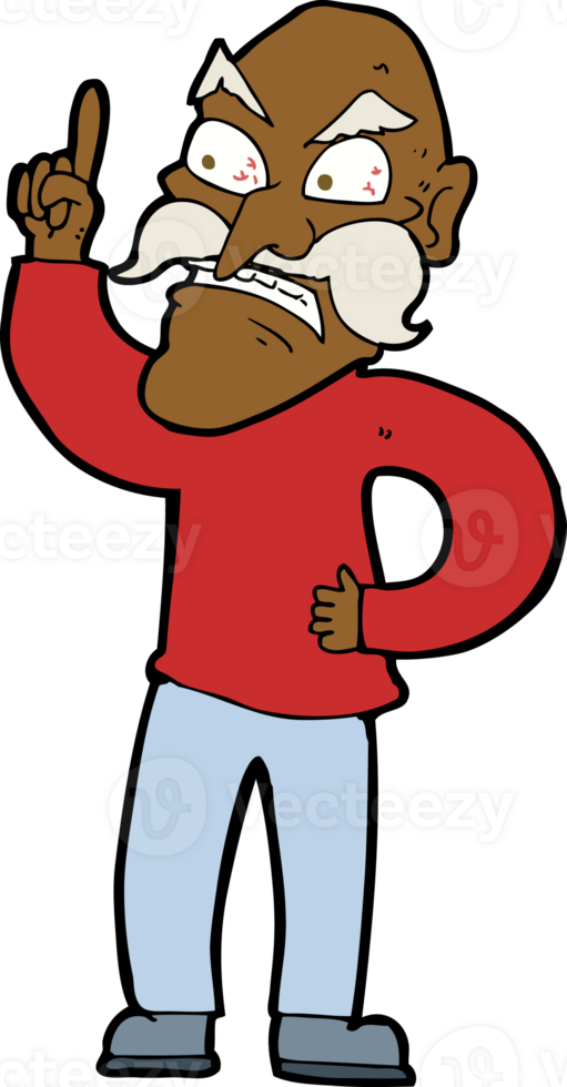 cartoon old man laying down rules png