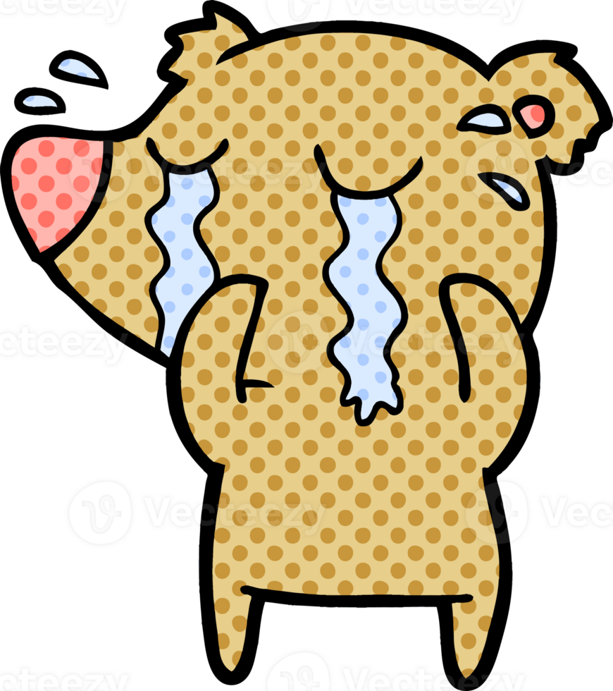 cartoon crying bear png