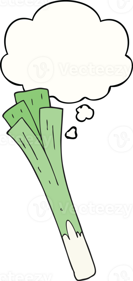 cartoon leeks with thought bubble png