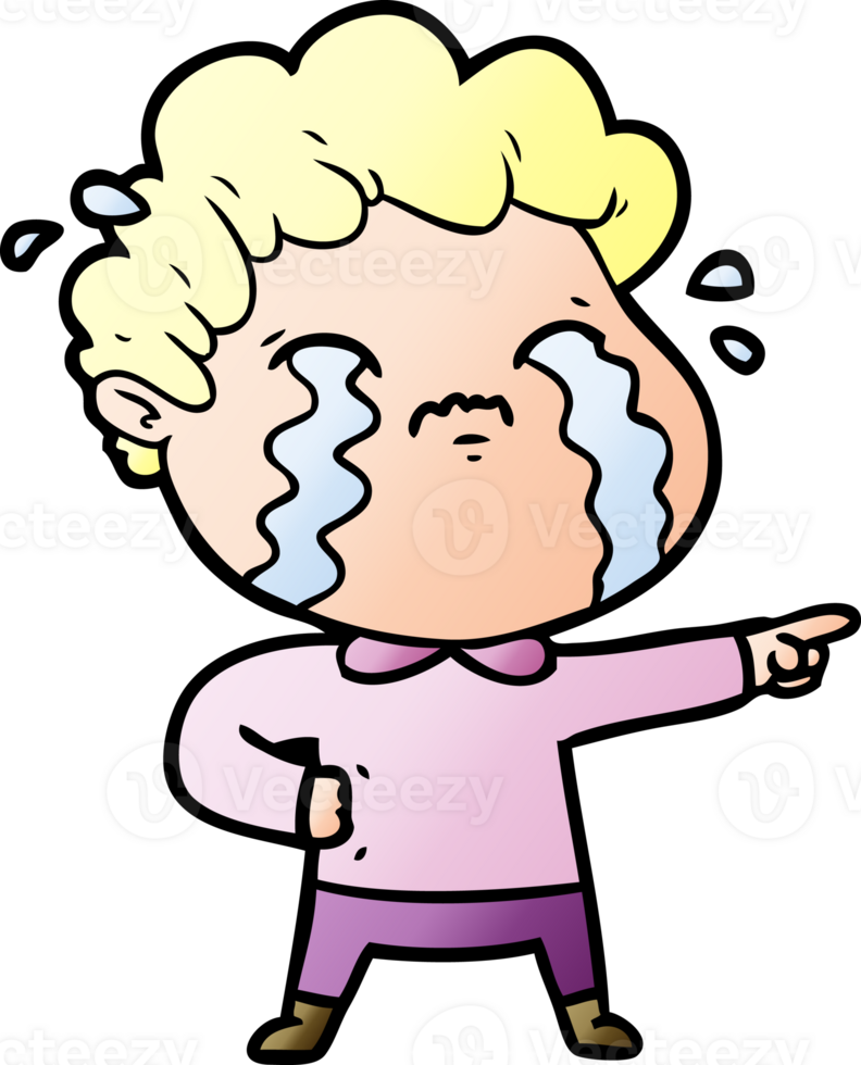 cartoon man crying png