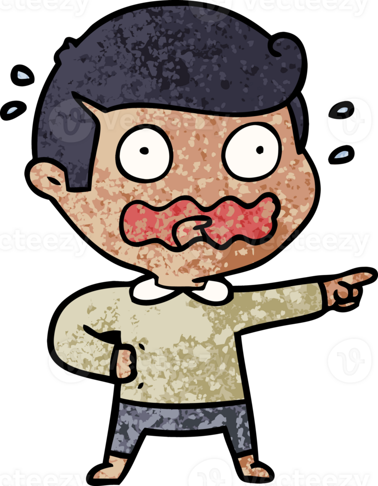 cartoon stressed out pointing png