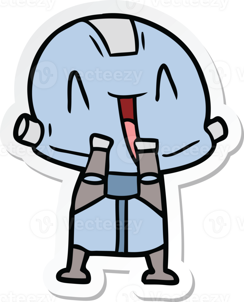 sticker of a cartoon robot png