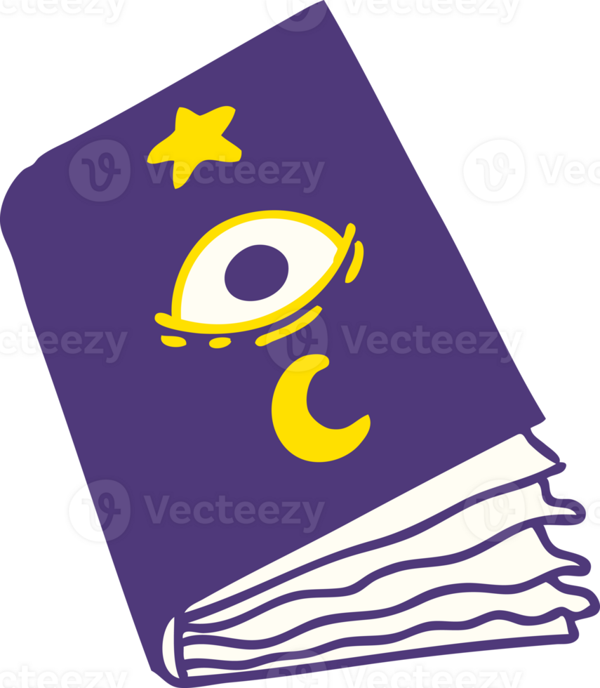 spooky spellbook with eyeball png