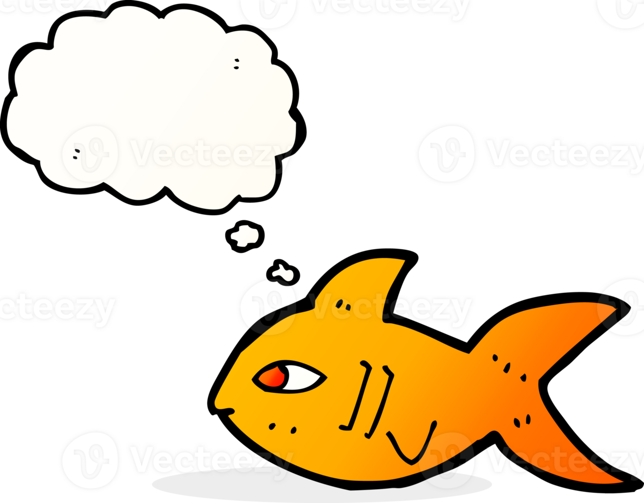 cartoon fish with thought bubble png